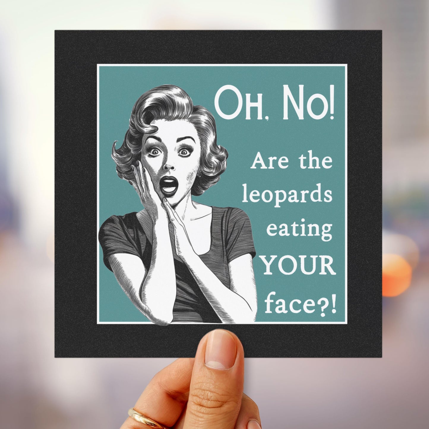 Subtle Anti Trump car magnet leopards eating faces bumper sticker