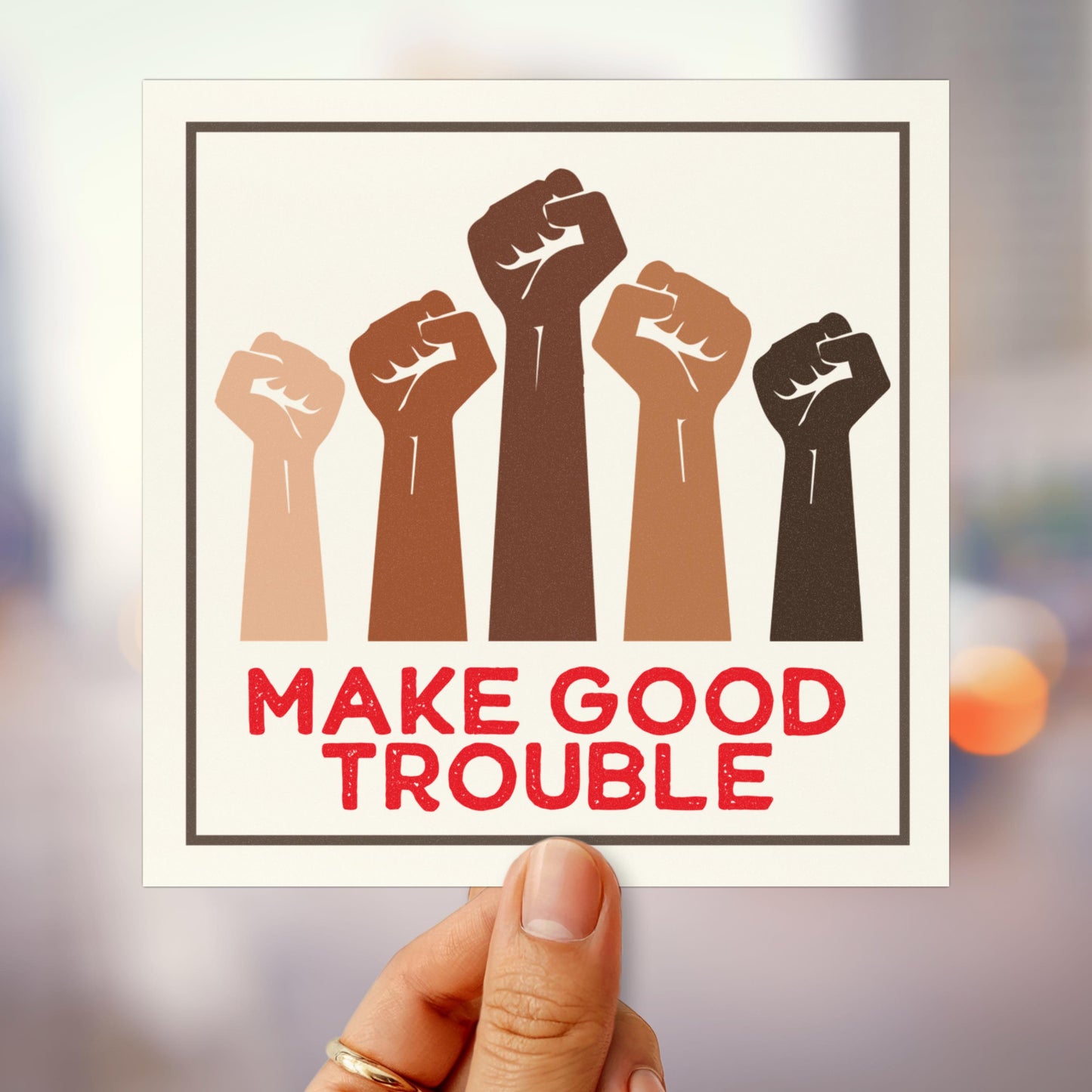 Make good trouble car magnet anti Trump bumper sticker