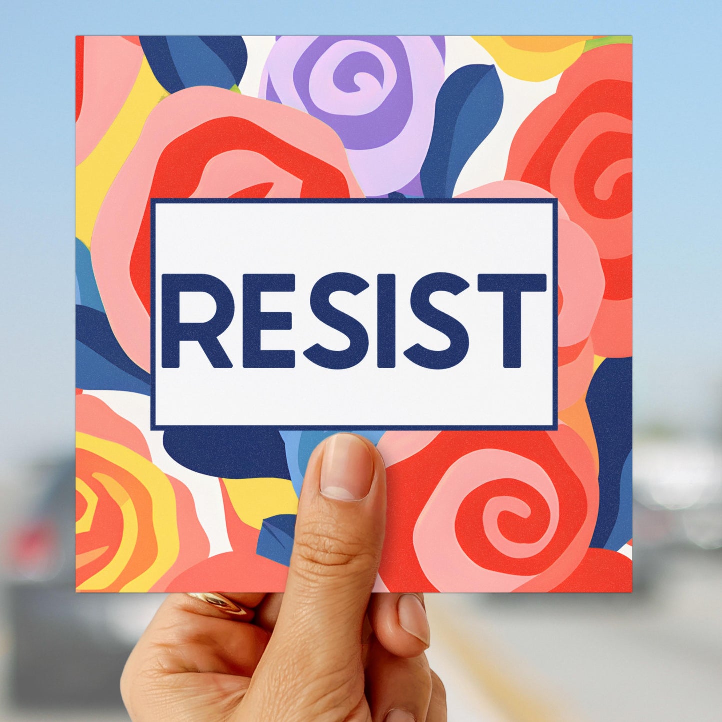 Resist car magnet anti Trump FDT bumper sticker