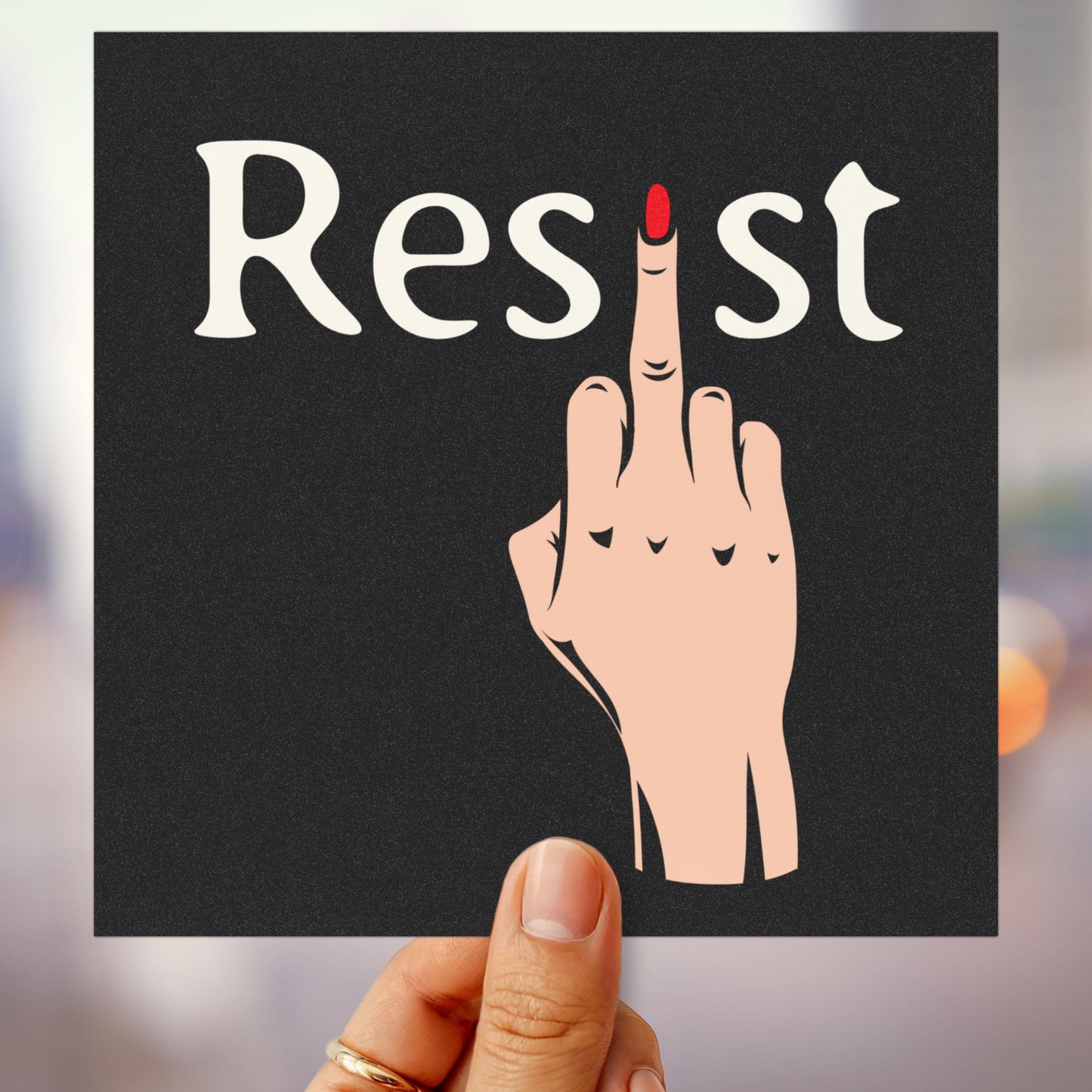 Resist car magnet anti Trump FDT bumper sticker