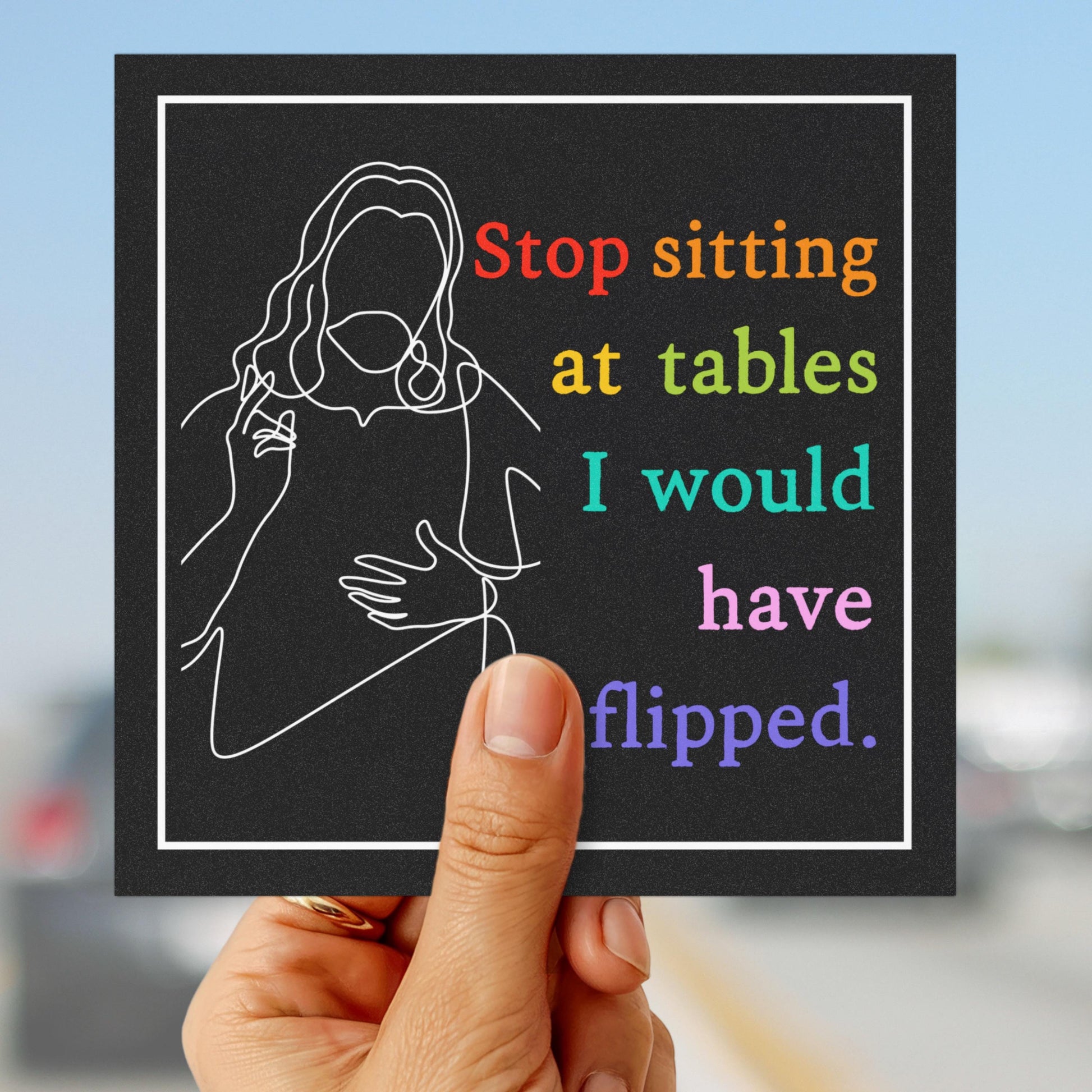 Christian car magnet anti nationalism bumper sticker