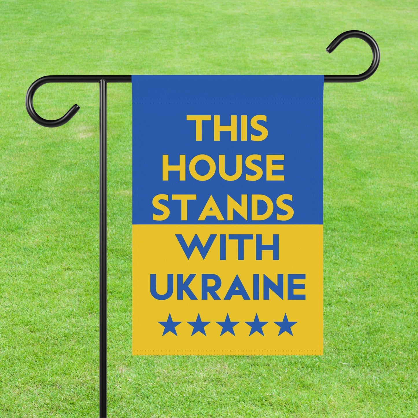 Stand with Ukraine house flag