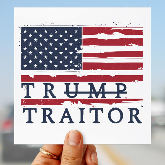Trump traitor car magnet anti Trump bumper sticker FDT anti republican car magnet anti MAGA car decal never trumper gift idea pro democracy