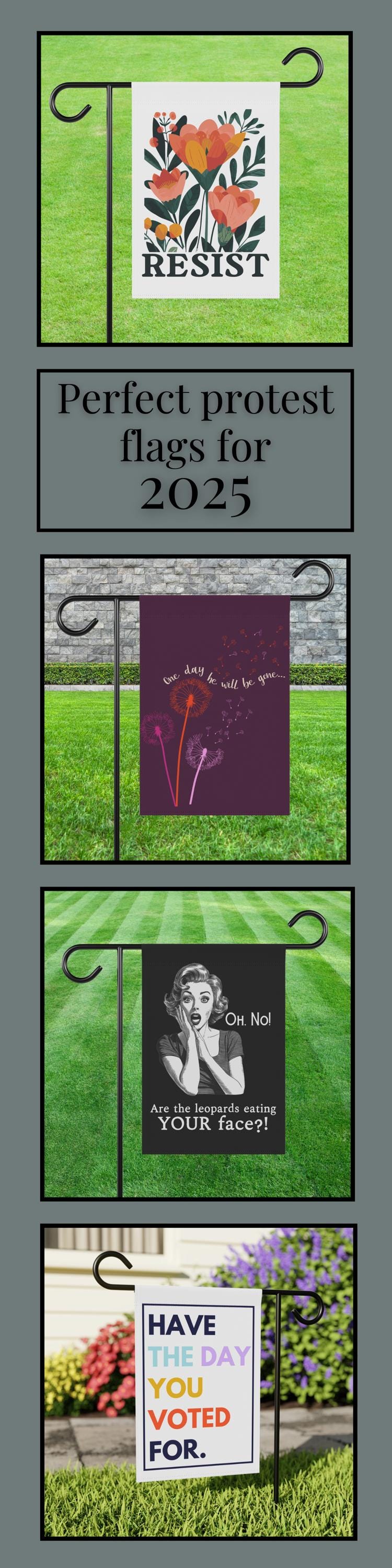 Resist house flag anti Trump garden banner anti fascism house flag defend democracy yard sign political activist gift idea anti war flag