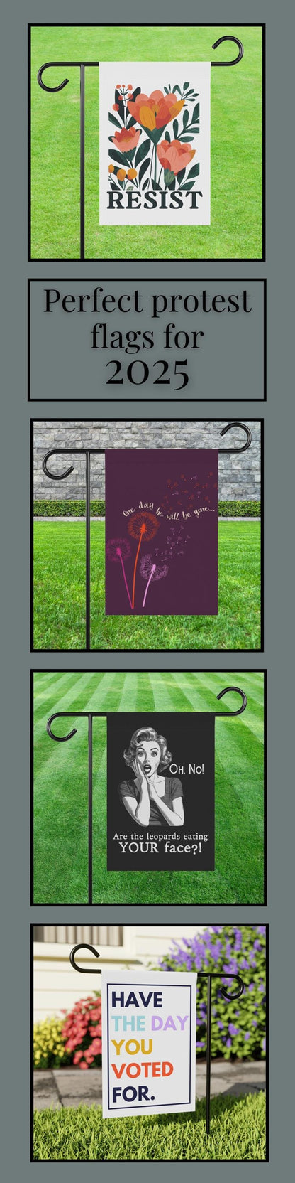 Resist house flag anti Trump garden banner anti fascism house flag defend democracy yard sign political activist gift idea anti war flag