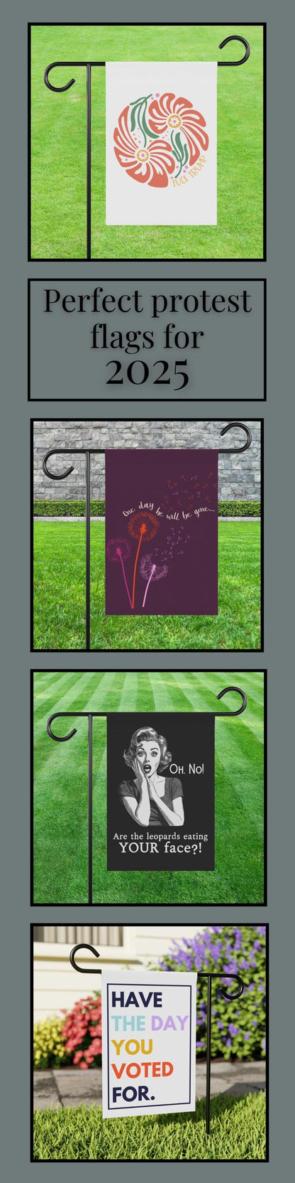 Subtle f*ck Trump house flag impeach garden banner anti MAGA hidden message yard sign 8647 flag anti Trump gift idea resist fascism flag