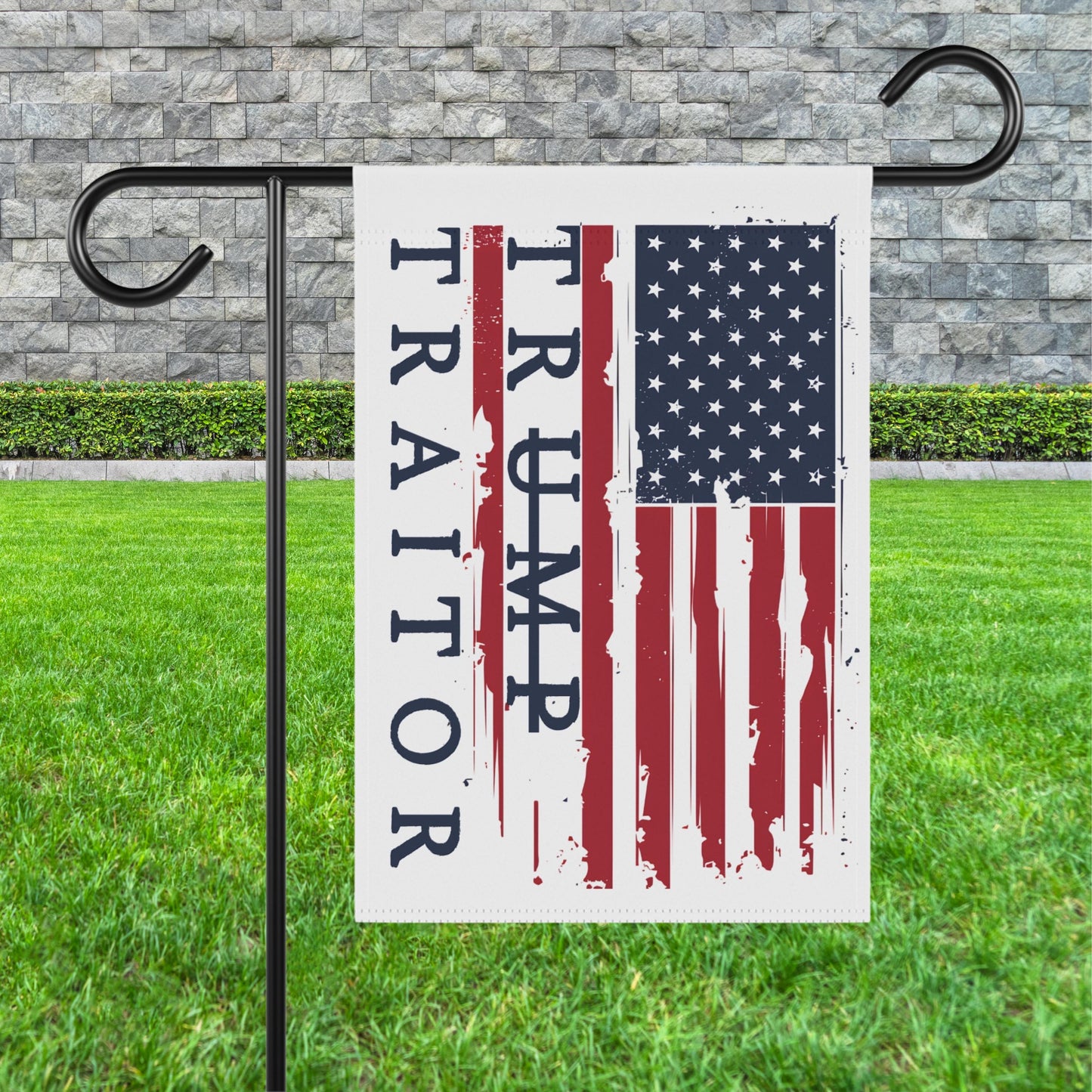 Trump is a traitor garden flag anti fascism garden banner defend democracy yard sign we are not okay flag impeach Trump garden banner resist