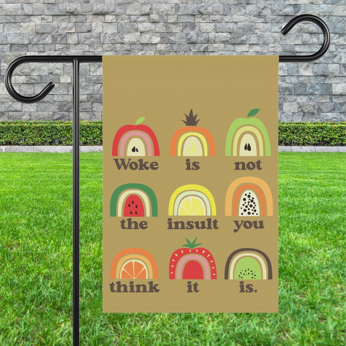 Woke house flag anti republican garden banner anti racism yard sign political activist gift idea feminist house flag anti MAGA sign resist