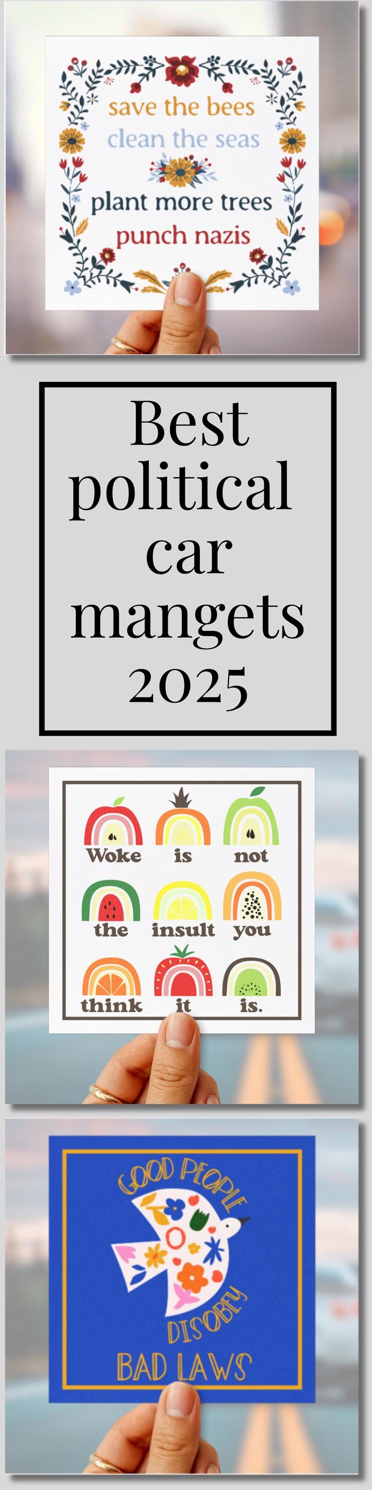 Anti fascism car magnet punch nazis bumper sticker FDT anti Trump car decal f*ck Trump magnet political gift idea resist sticker feminist