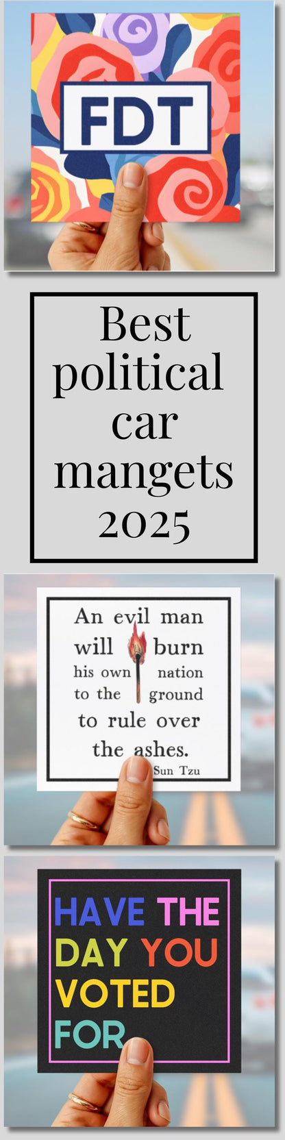 FDT car magnet subtle f*ck Trump bumper sticker anti Trump gift idea funny feminist car magnet political car decal resist sticker hands off