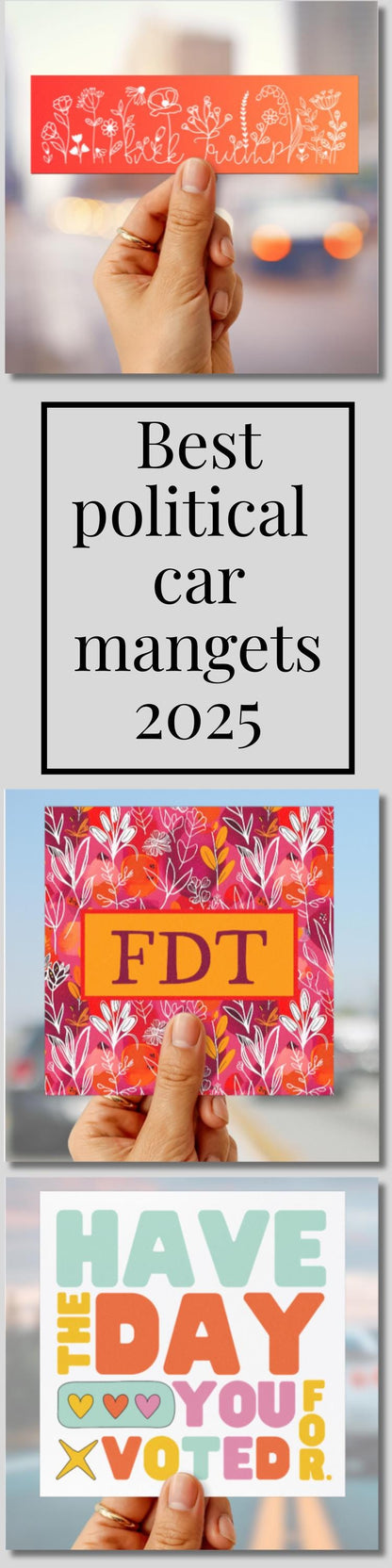 Subtle f*ck trump car magnet FDT bumper sticker feminist gift idea hands off protest merch resist car decal anti oligarchy car magnet