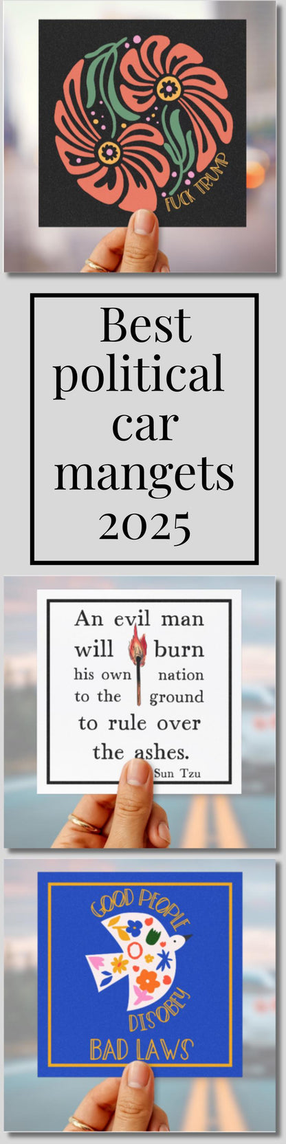 Subtle f*ck Trump car magnet anti Trump bumper sticker resist car decal hands off protest car magnet feminist gift idea activist car magnet