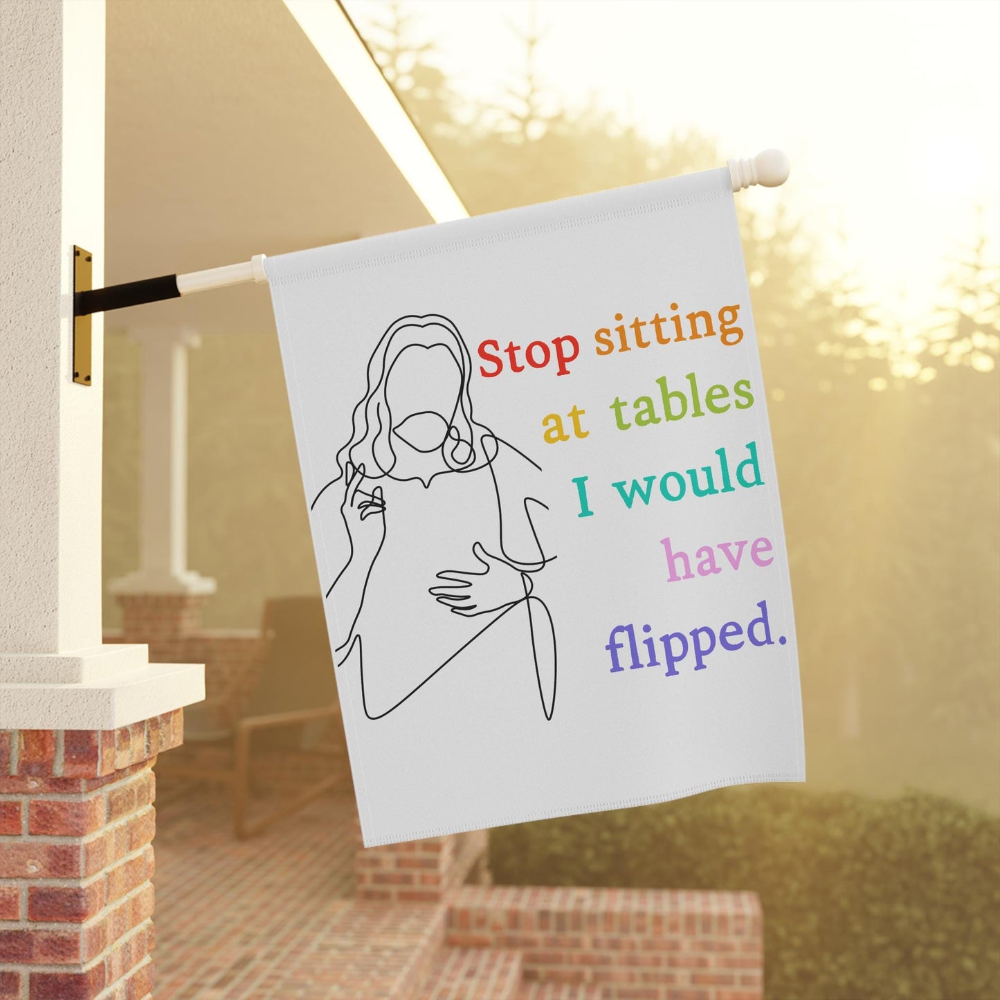 human rights garden banner