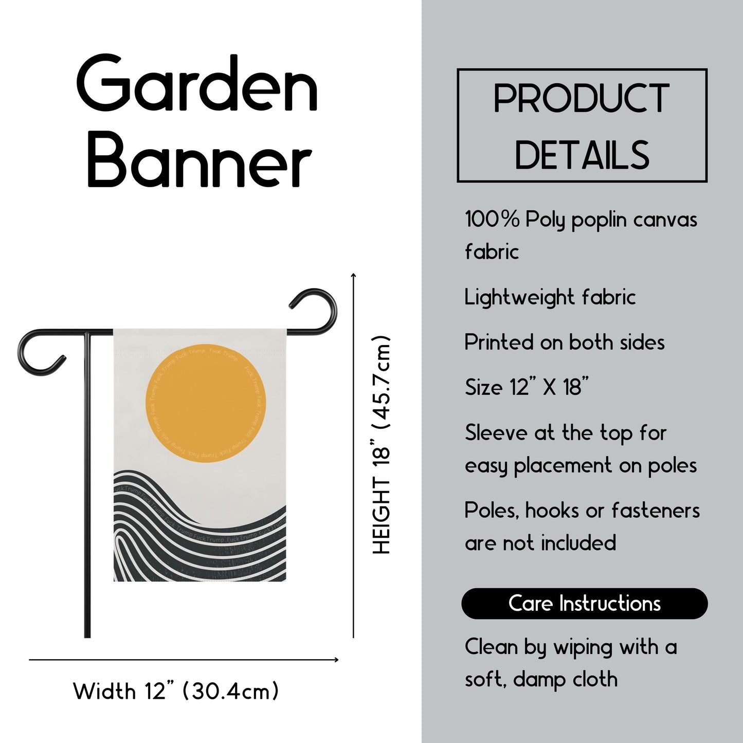 Subtle f*ck Trump garden banner Anti Trump yard sign leopards eating face house flag political statement gift idea liberal flag anti fascism