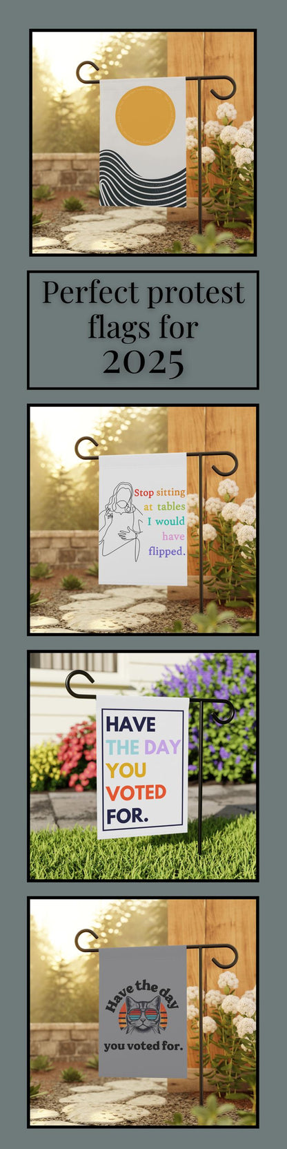 Subtle f*ck Trump garden banner Anti Trump yard sign leopards eating face house flag political statement gift idea liberal flag anti fascism