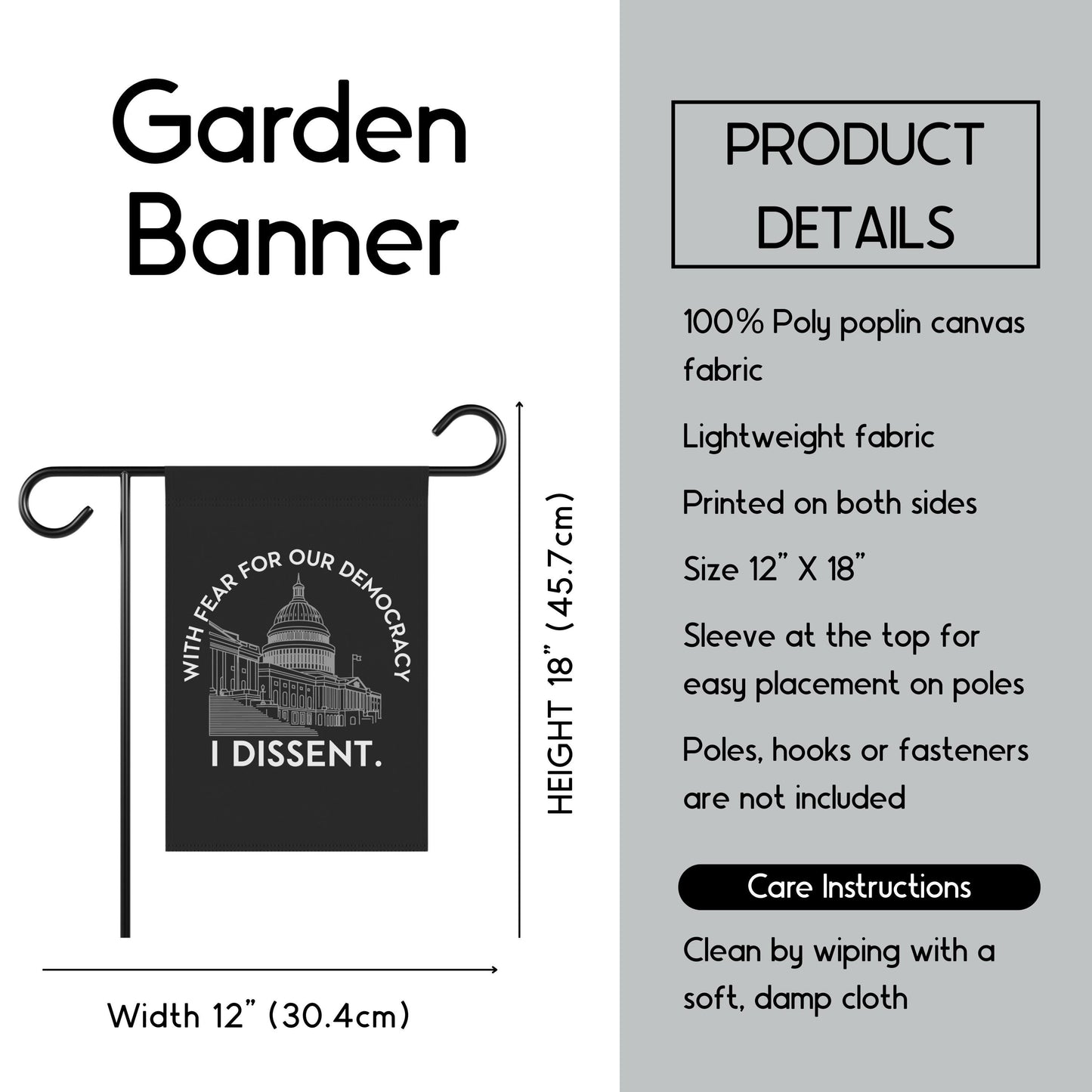 I dissent house flag pro democracy garden banner Justice Sotomayor quote flag Notorious RBG yard sign we are not okay flag not my president