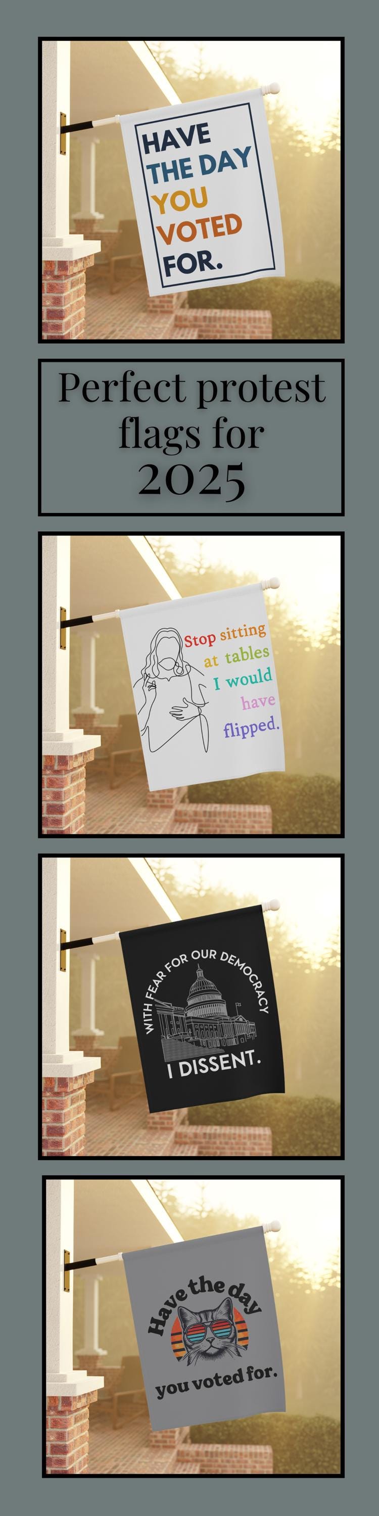 Anti Trump garden banner funny political house flag anti MAGA yard sign leopards eating faces house flag pro democracy gift idea liberal