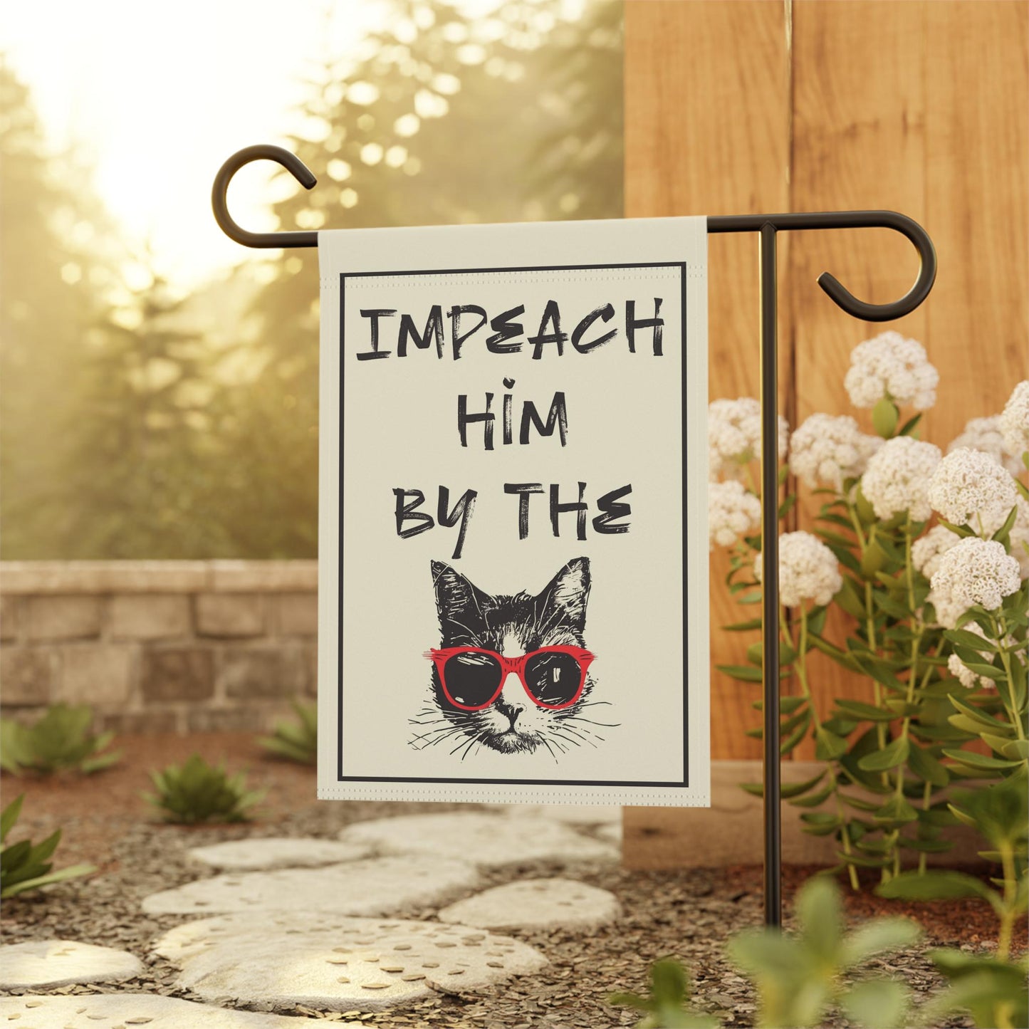 funny anti Trump house flag