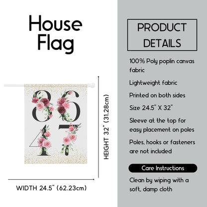 8647 garden banner foxtrot delta tango house flag resist fascism yard sign subtle anti Trump flag taco funny political gift idea anti MAGA