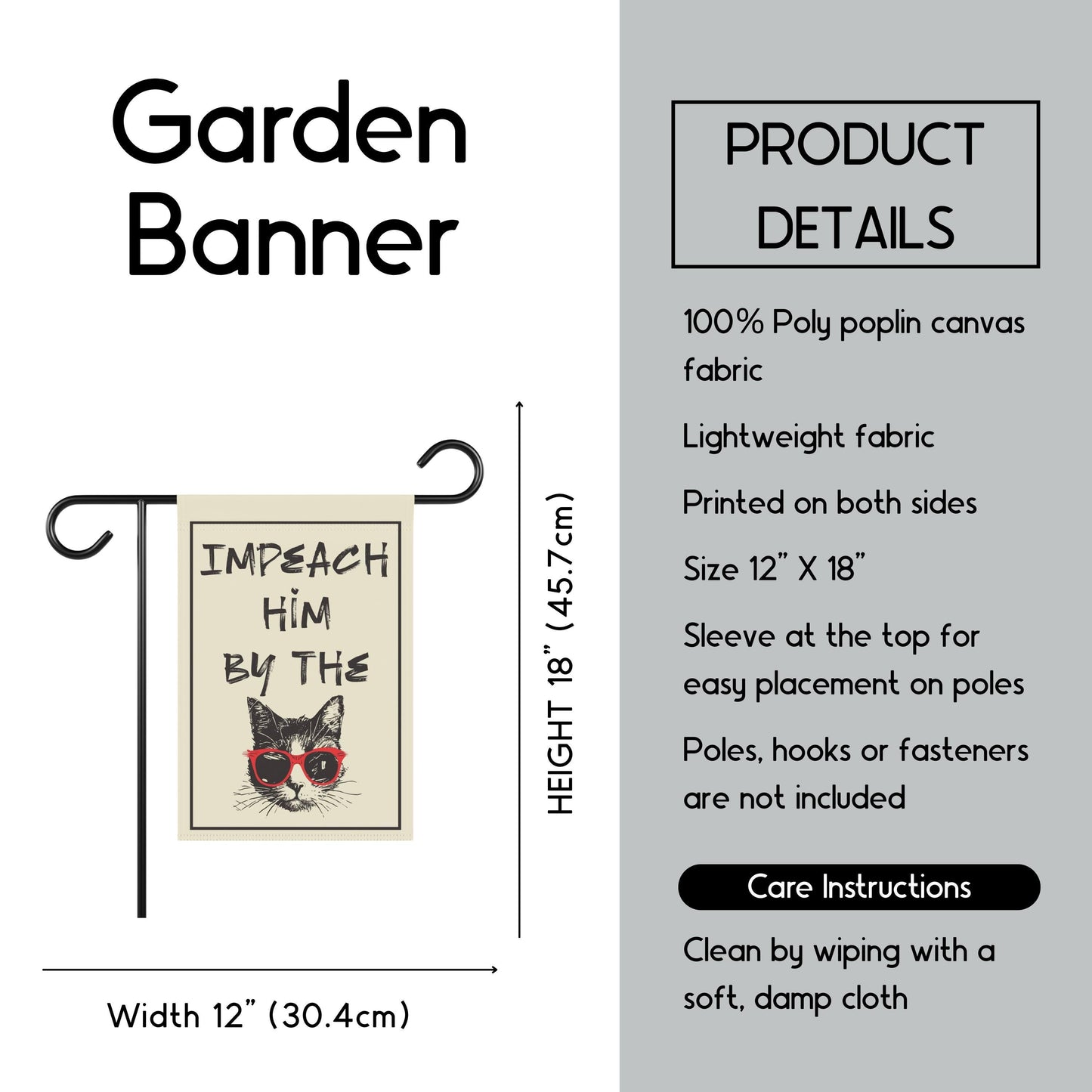 Impeach Trump garden banner funny anti Trump house flag no kings in America yard sign impeach remove convict flag 8647 sign FDT flag resist