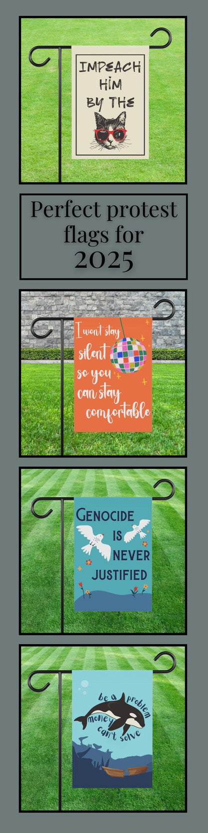 Impeach Trump garden banner funny anti Trump house flag no kings in America yard sign impeach remove convict flag 8647 sign FDT flag resist