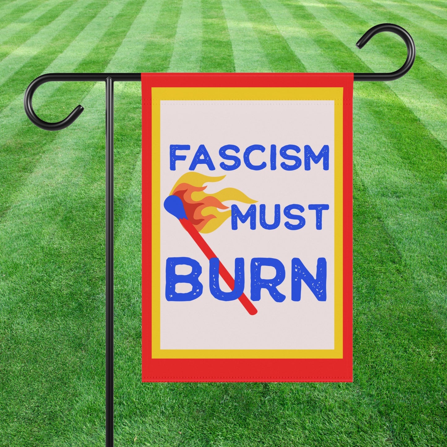 Anti fascism garden banner