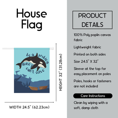 Anti capitalist house flag sink the rich garden banner become ungovernable flag orca attack sign funny political gift idea tax the rich flag