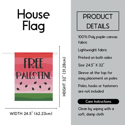 Free Palestine flag anti genocide garden banner anti war house flag anti war garden sign stand with Gaza flag no genocide is justified sign