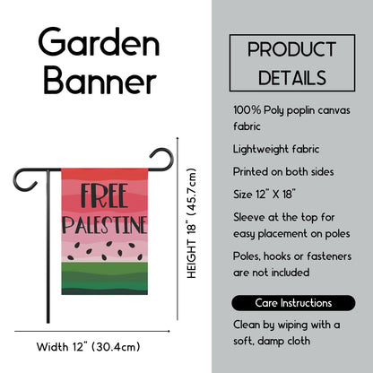 Free Palestine flag anti genocide garden banner anti war house flag anti war garden sign stand with Gaza flag no genocide is justified sign