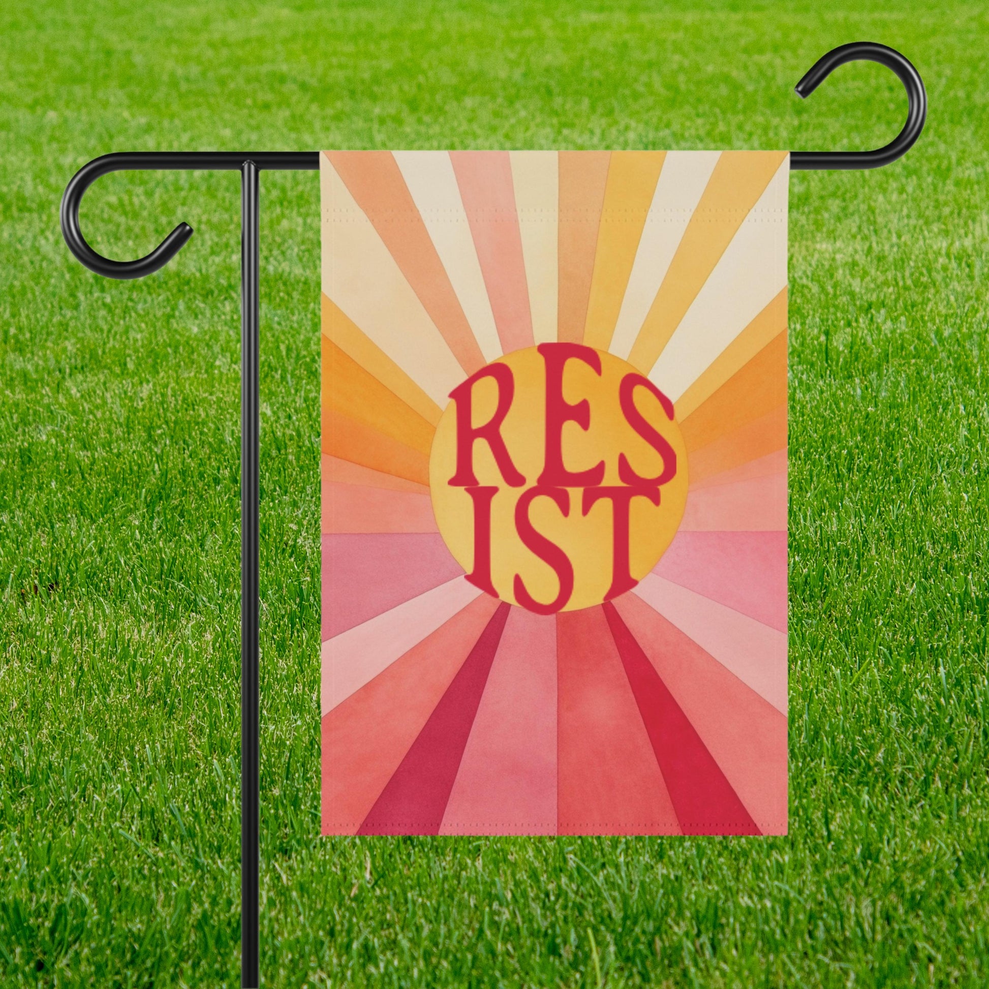 Resist garden banner anti fascism house flag