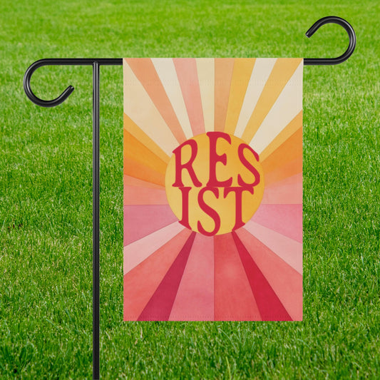 Resist garden banner anti fascism house flag