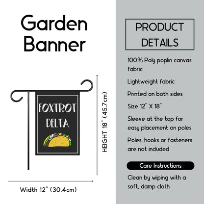 Taco Trump house flag foxtrot delta tango garden banner funny anti Trump flag Trump always chickens out sign anti MAGA flag 8647 garden sign