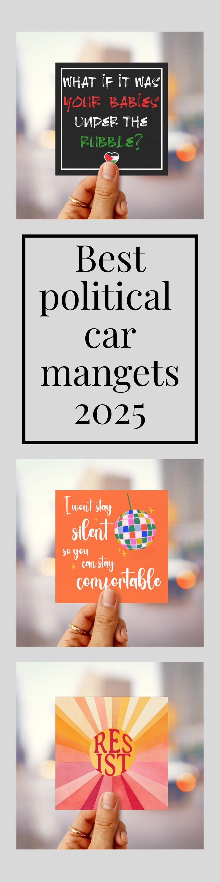 Free Palestine car magnet stop the genocide bumper sticker liberate Gaza magnet anti war car decal human rights gift idea anti capitalist