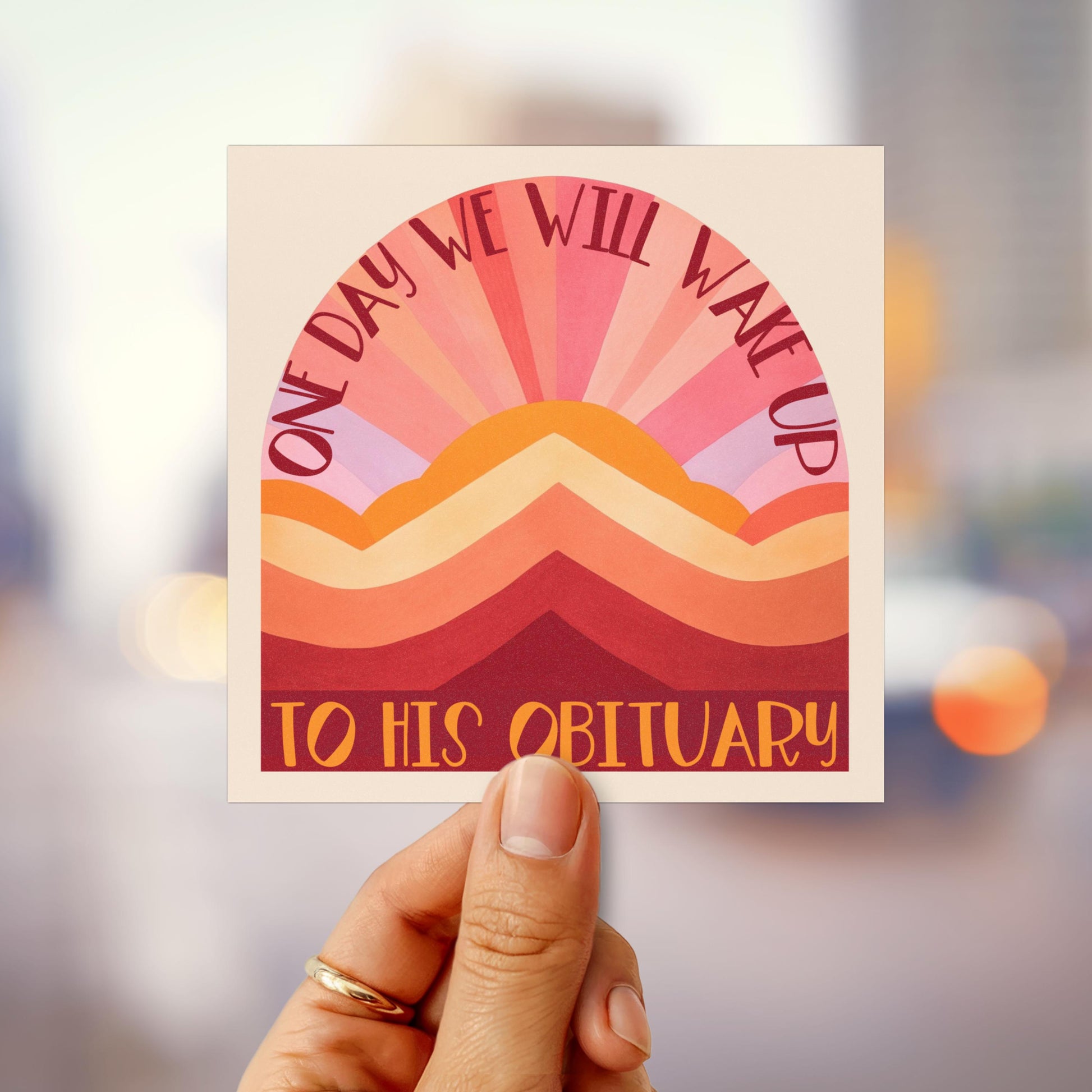 Subtle anti Trump car magnet hidden message bumper sticker