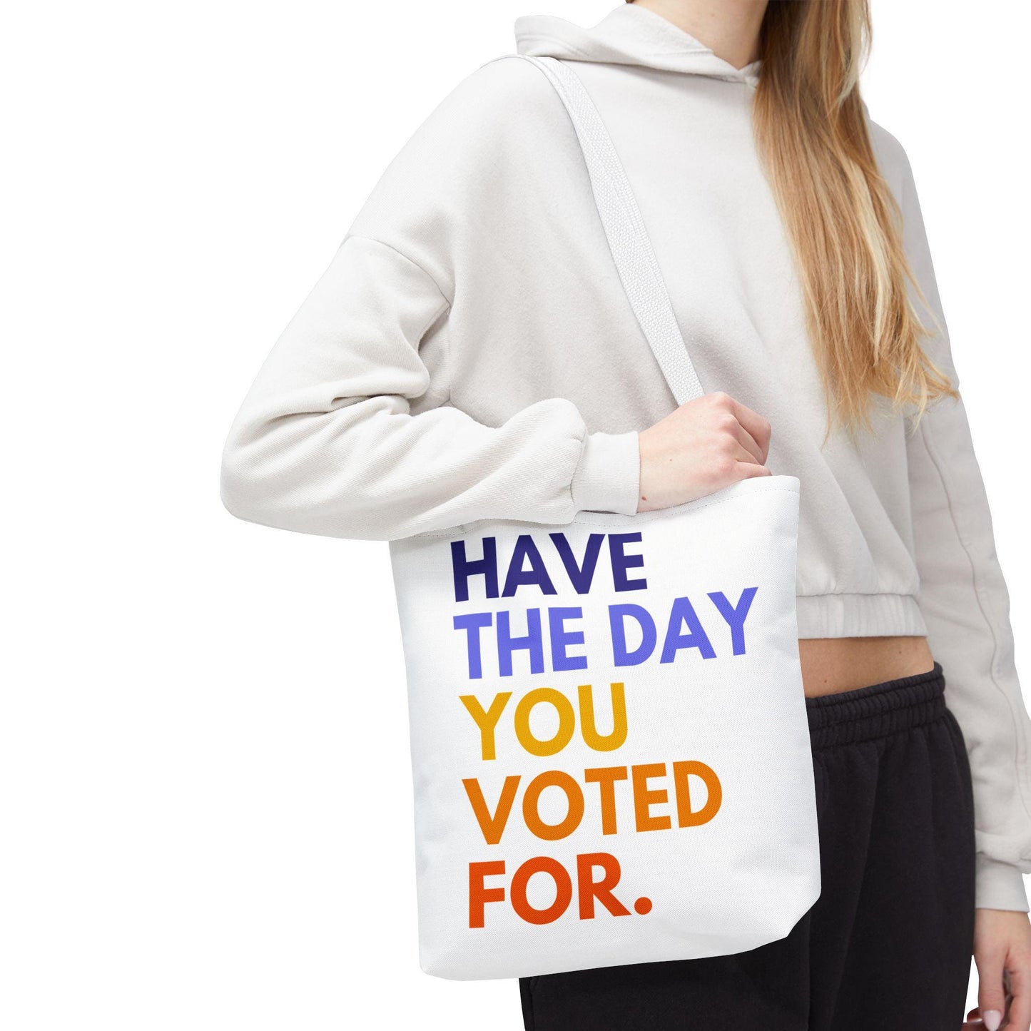 Have the day you voted for tote bag funny anti MAGA gift idea anti Trump merch foxtrot delta tango tote 8647 gift not my president tote bag