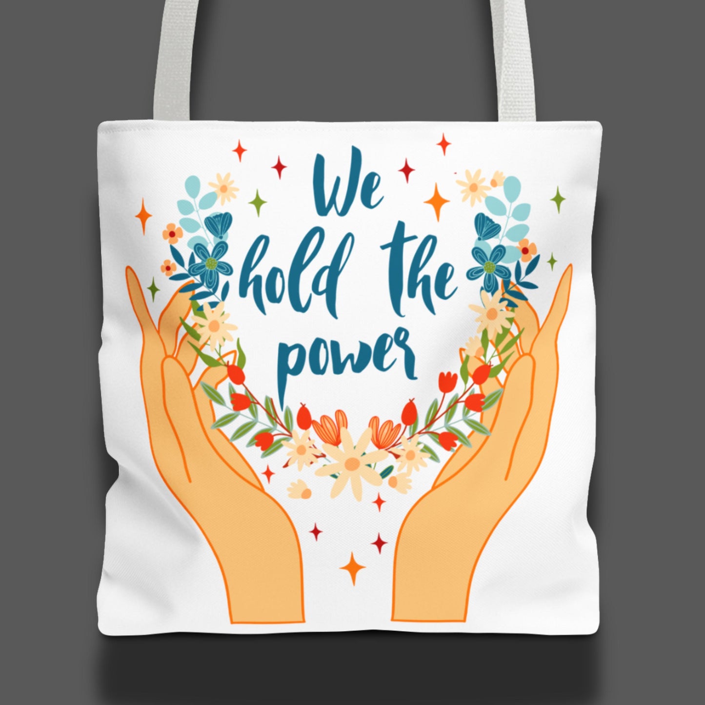 We hold the power tote defend democracy bag
