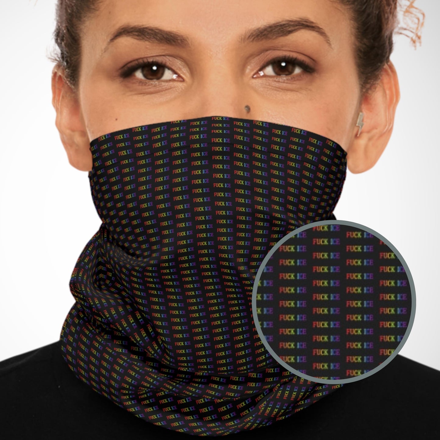 F*ck Ice face cover resist protest mask pro immigration anti surveillance mask protest merch anti Trump face cover anti fascism merchandise