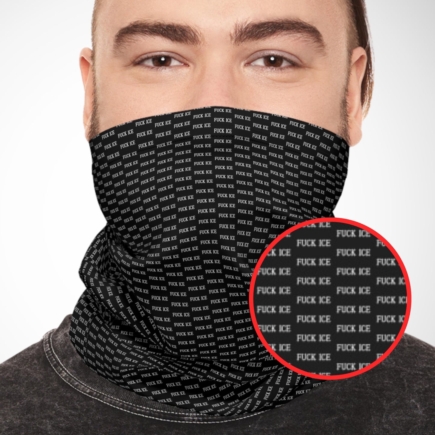 F*ck Ice face cover resist protest mask pro immigration anti surveillance mask protest merch anti Trump face cover anti fascism merchandise