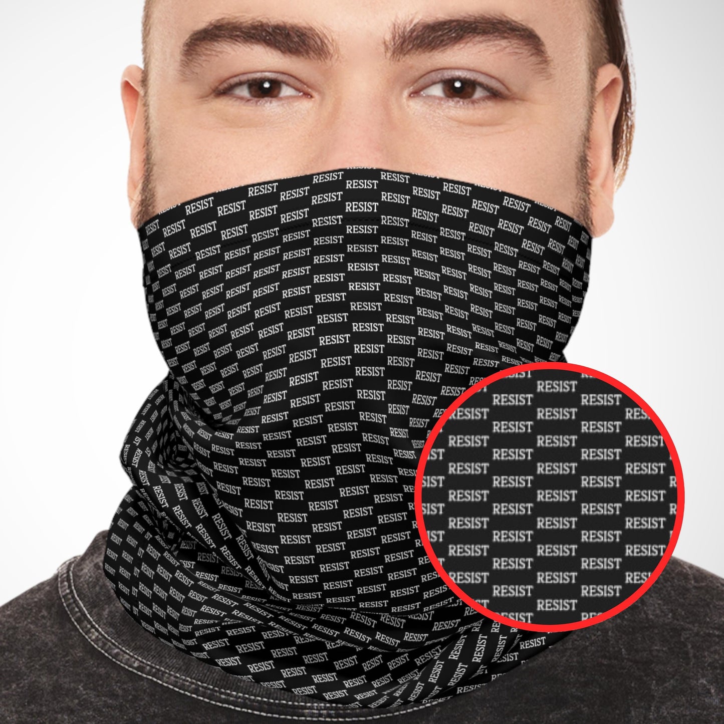 Resist protest face cover anti ICE mask anti fascism anti surveillance face covering resistance movement merch protest gear pro immigration