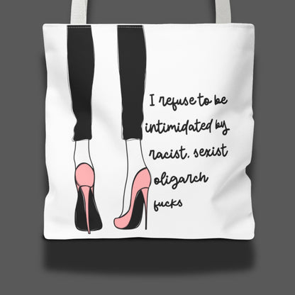 Anti oligarchy tote bag