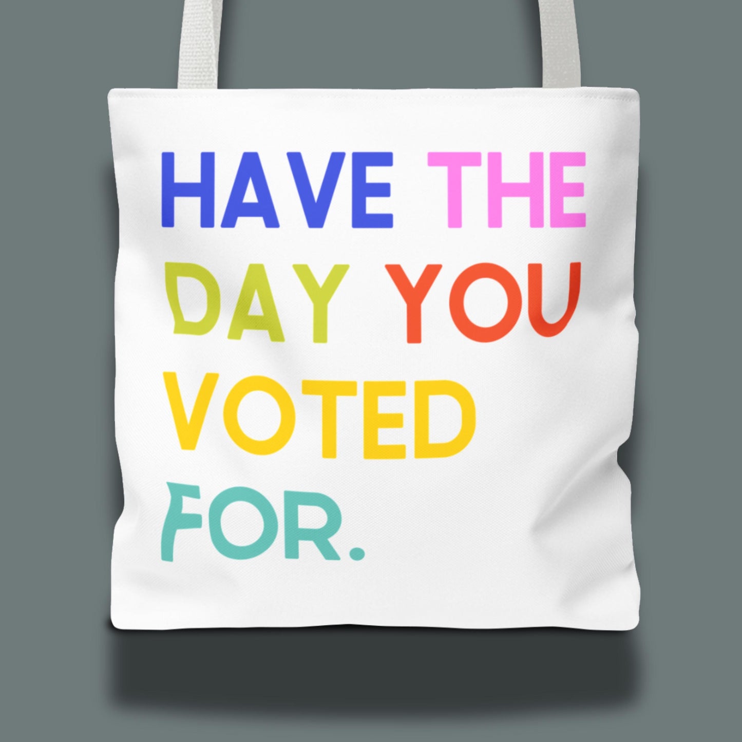 Have the day you voted for tote bag funny anti MAGA gift idea anti Trump merch foxtrot delta tango tote 8647 gift not my president tote bag