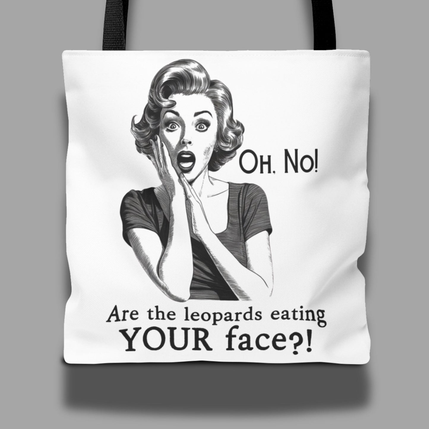 Subtle anti Trump tote bag leopards eating faces party gift idea anti MAGA tote funny political merch anti Trump gift dark humor liberal bag