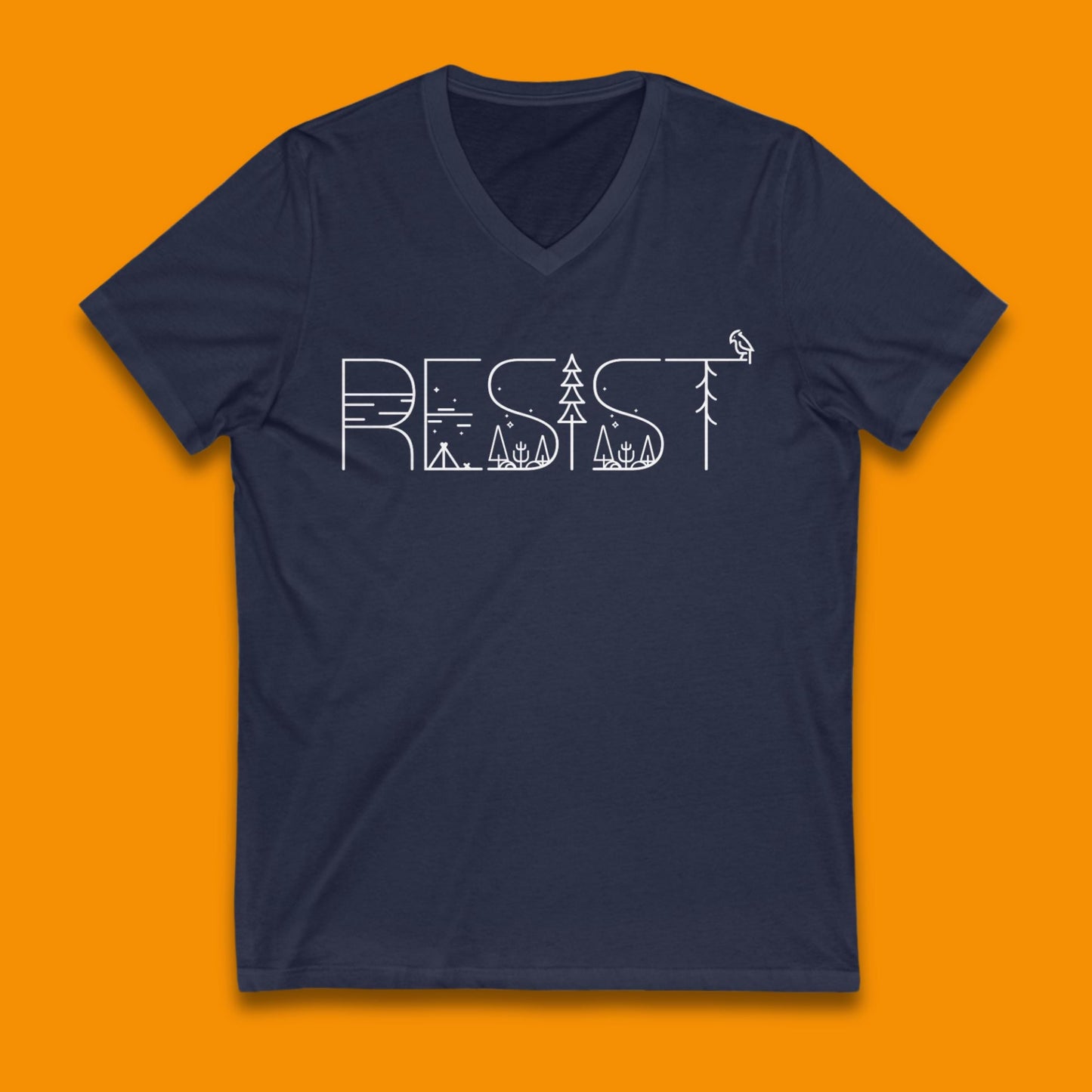 Resist Fascism Tee Nature Lover Shirt Pride Apparel Rainbow V-Neck Tee National Parks Lover Gift Idea Hiking Lover Tee Anti Fascist Apparel
