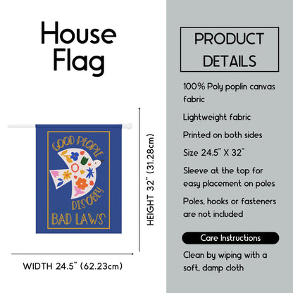 Anti fascism house flag human rights garden banner anti Trump yard sign free Palestine flag anti war gift ideas political activist flag