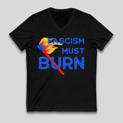 Fascism must burn shirt anti Trump merch anti fascist apparel defend democracy gift stop the coup merch f*ck Trump shirt no kings protest