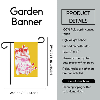 Make Good Trouble house flag anti Trump garden banner anti fascism yard sign fight back flag not my president garden decor resistance flag