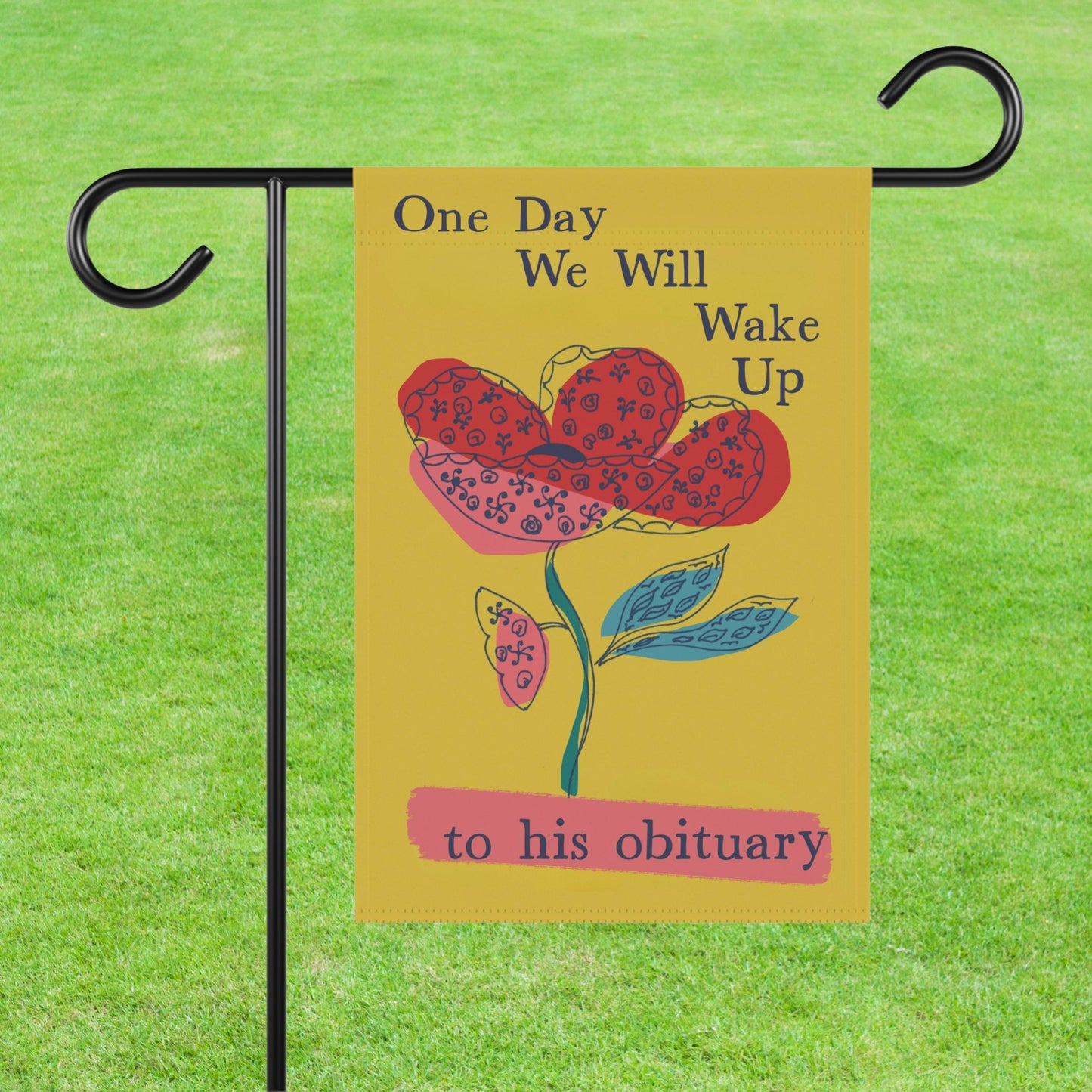 Subtle anti Trump garden banner