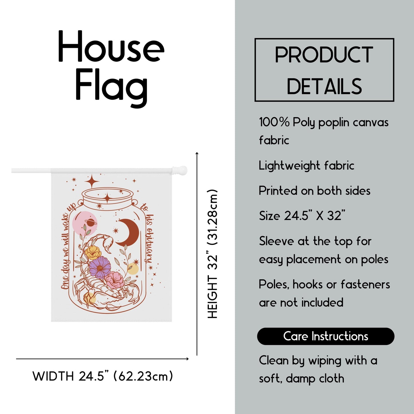 Subtle anti Trump garden banner anti MAGA hidden message house flag 8647 yard sign funny political gift idea resistance movement house flag