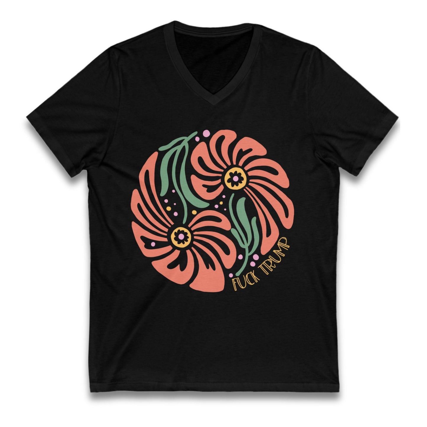 Subtle f*ck Trump flower shirt anti Trump hidden message tee FDT gift idea foxtrot delta tango shirt not my president top is he dead yet top