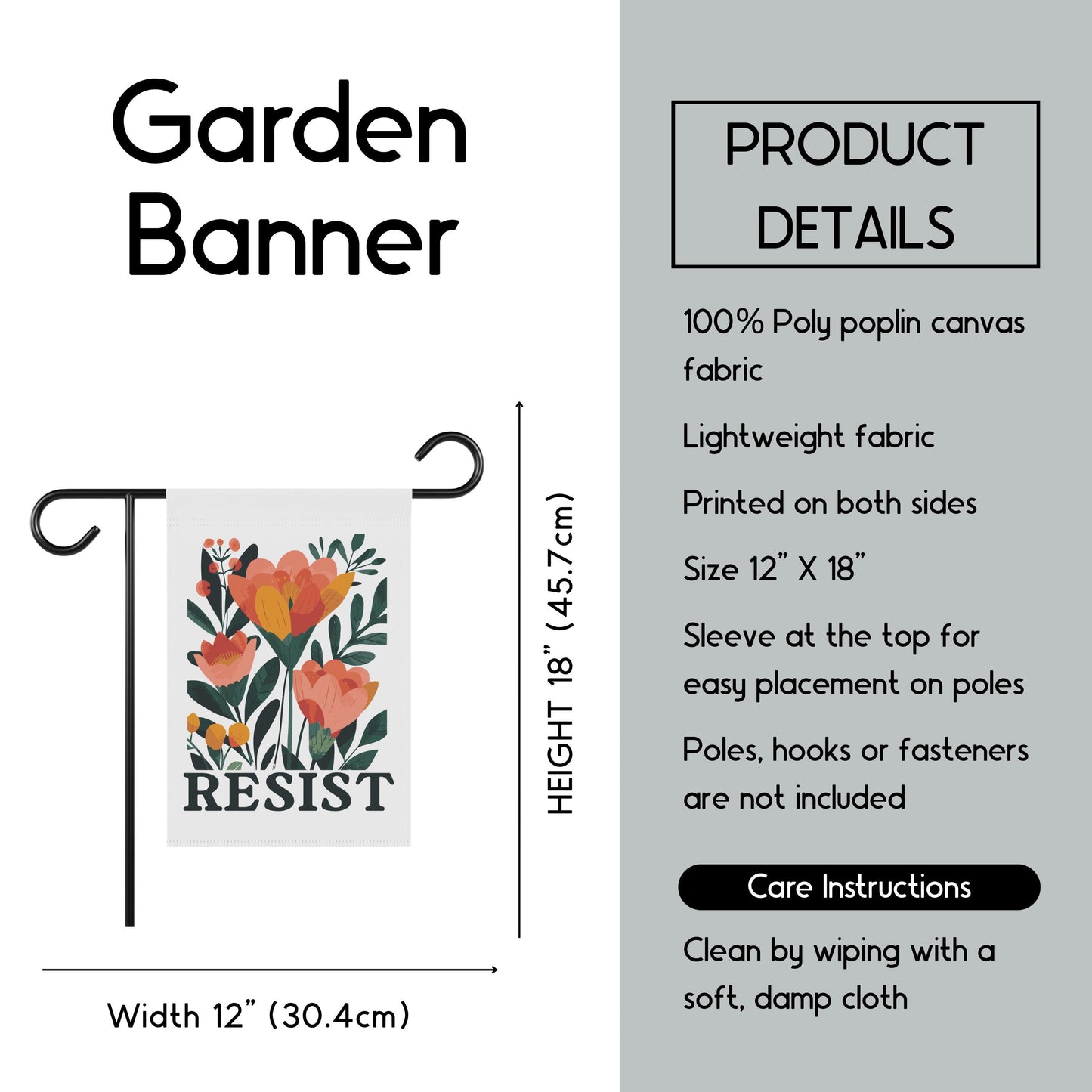 Resist house flag anti Trump garden banner anti fascism house flag defend democracy yard sign political activist gift idea anti war flag